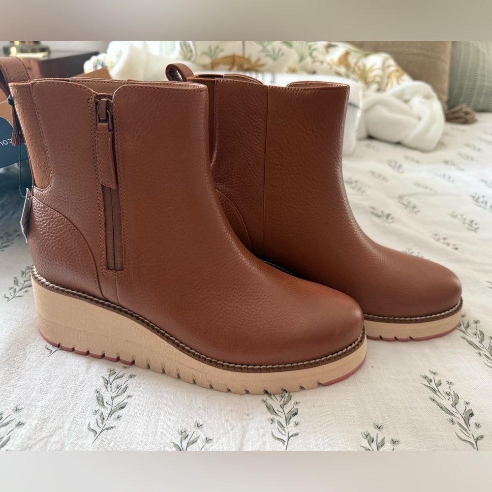 Cole Haan Tan Leather Ankle Booties